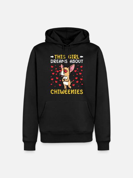 Chiweenie Chien - Sweat à capuche Premium bio Homme - noir