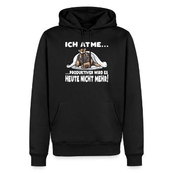 Rauhaardackel Hund Schlafen Schlummern - Männer Premium Bio Hoodie - Schwarz - Vorne - Nico (187cm)