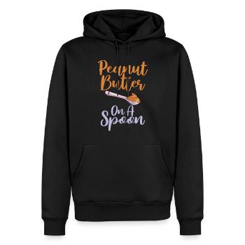 Cadeau amoureux du beurre de cacahuète - Sweat à capuche Premium bio Homme - noir - Devant - Nico (187cm)