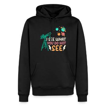 Aérospatiale Voyage spatial Astronome Solar System Branch - Sweat à capuche Premium bio Homme - noir - Devant - Nico (187cm)