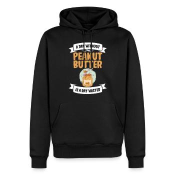 Peanut Butter Lover Gift - Men’s Premium Organic Hoodie - black - Front - Nico (187cm)
