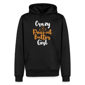 Cadeau amoureux du beurre de cacahuète - Sweat à capuche Premium bio Homme - noir - Devant - Nico (187cm)