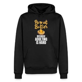Erdnussbutter Liebhaber Geschenk - Männer Premium Bio Hoodie - Schwarz - Vorne - Nico (187cm)