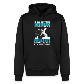 Mountain Snowboarding Winter Sports Snowboarder - Männer Premium Bio Hoodie - Schwarz - Vorne - Nico (187cm)