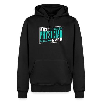 Der Beste Arzt Aller Zeiten Beruf Doktor Mediziner - Männer Premium Bio Hoodie - Schwarz - Vorne - Nico (187cm)
