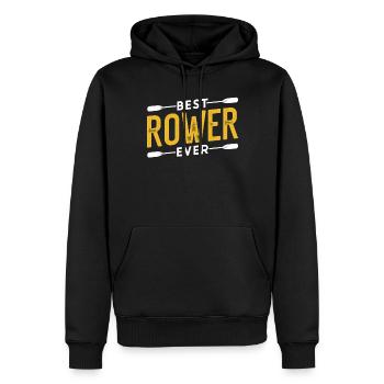 Meilleur rameur jamais aviron bateau aviron aviron aviron - Sweat à capuche Premium bio Homme - noir - Devant - Nico (187cm)