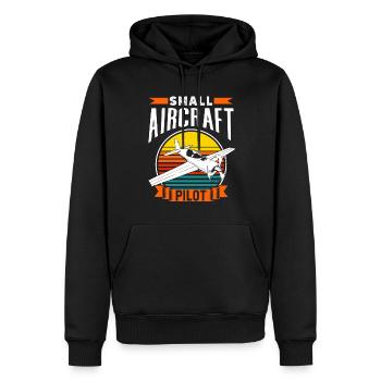 Pilot Eines Leichtflugzeugs Jet Kleinflugzeug - Männer Premium Bio Hoodie - Schwarz - Vorne - Nico (187cm)