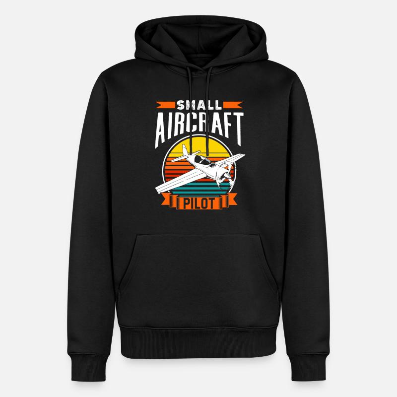 Pilot Eines Leichtflugzeugs Jet Kleinflugzeug - Männer Premium Bio Hoodie - Schwarz