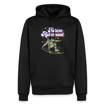 Futur astronaute Astronomy Rocket Astronomy Space - Sweat à capuche Premium bio Homme - noir - Devant - Nico (187cm)