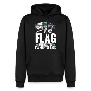 Transgender If This Flag Offende You Ill Help - Männer Premium Bio Hoodie - Schwarz - Vorne - Nico (187cm)
