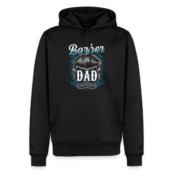 Barbier Papa Barbershop Barbiere Barber Beruf - Männer Premium Bio Hoodie - Schwarz - Vorne - Nico (187cm)