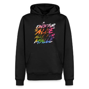 Mallorca Urlaub - Männer Premium Bio Hoodie - Schwarz - Vorne - Nico (187cm)
