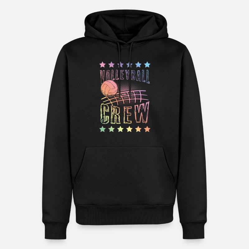 Équipe de volleyball - Sweat à capuche Premium bio Homme - noir