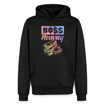 Boss Mommy - Männer Premium Bio Hoodie - Schwarz - Vorne - Nico (187cm)