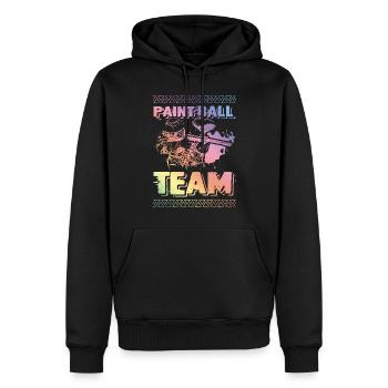 Paintball Team - Männer Premium Bio Hoodie - Schwarz - Vorne - Nico (187cm)