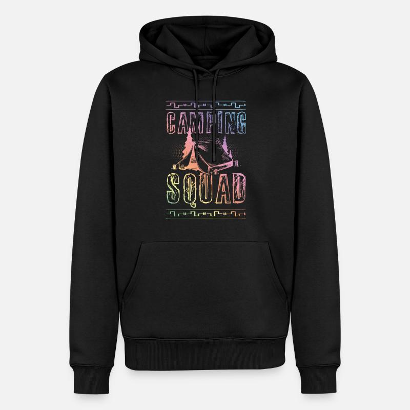 Camping Squad - Männer Premium Bio Hoodie - Schwarz