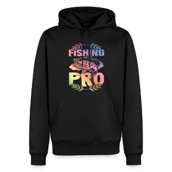 Pro de la pêche - Sweat à capuche Premium bio Homme - noir - Devant - Nico (187cm)