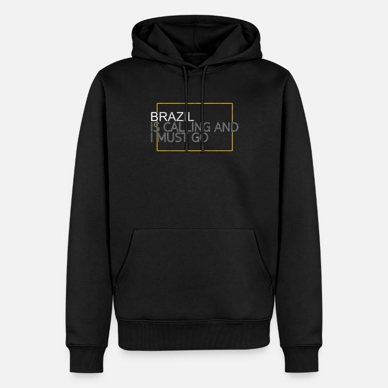 Citation Brésil - Sweat à capuche Premium bio Homme - noir