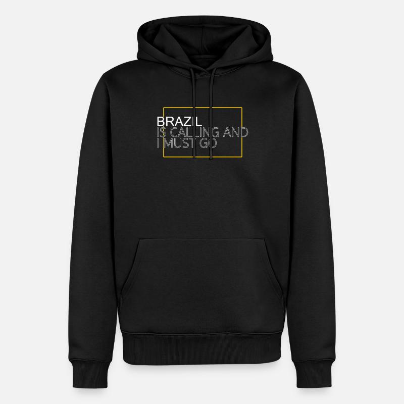 Citation Brésil - Sweat à capuche Premium bio Homme - noir