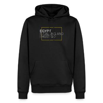 Egypte Dicton - Sweat à capuche Premium bio Homme - noir - Devant - Nico (187cm)