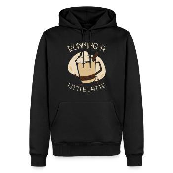 Fonctionne un peu de caféine de buveur de café au lait - Sweat à capuche Premium bio Homme - noir - Devant - Nico (187cm)