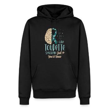 Ich Habe Das Tourette-syndrom, Nur Damit Sie Es - Männer Premium Bio Hoodie - Schwarz - Vorne - Nico (187cm)