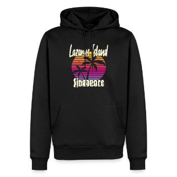Lazarus Island Singapore - Männer Premium Bio Hoodie - Schwarz - Vorne - Nico (187cm)