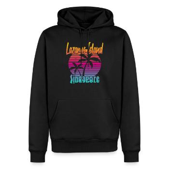 Lazarus Island Singapore - Männer Premium Bio Hoodie - Schwarz - Vorne - Nico (187cm)