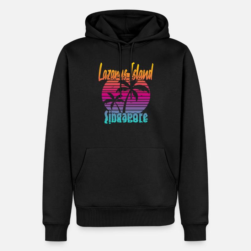 Lazarus Island Singapour - Sweat à capuche Premium bio Homme - noir