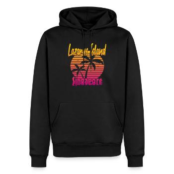 Lazarus Island Singapore - Männer Premium Bio Hoodie - Schwarz - Vorne - Nico (187cm)
