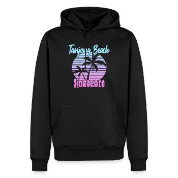 Tanjong Beach Singapore - Männer Premium Bio Hoodie - Schwarz - Vorne - Nico (187cm)