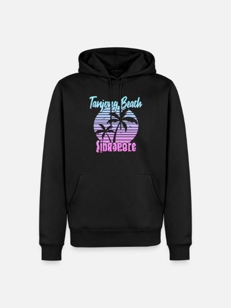 Tanjong Beach Singapore - Männer Premium Bio Hoodie - Schwarz