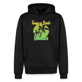 Tanjong Beach Singapore - Männer Premium Bio Hoodie - Schwarz - Vorne - Nico (187cm)