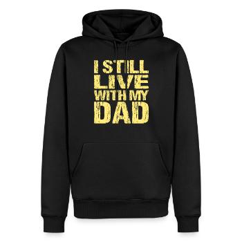 I still live with my father - Men’s Premium Organic Hoodie - black - Front - Nico (187cm)
