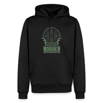 Du kannst mich aus dem Norden holen - Männer Premium Bio Hoodie - Schwarz - Vorne - Nico (187cm)