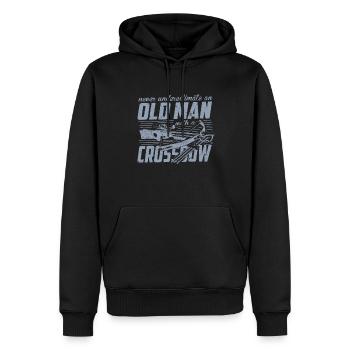 Crossbow never underestimate an old man - Men’s Premium Organic Hoodie - black - Front - Nico (187cm)