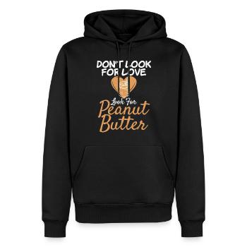 Erdnussbutter Liebhaber Geschenk - Männer Premium Bio Hoodie - Schwarz - Vorne - Nico (187cm)