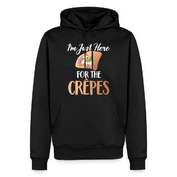 Cadeaux en crêpe pour les amateurs de crêpe - Sweat à capuche Premium bio Homme - noir - Devant - Nico (187cm)
