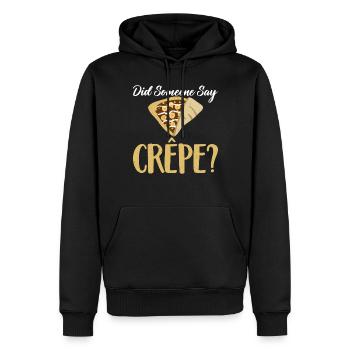 Cadeaux de crêpes pour les amateurs de crêpes - Sweat à capuche Premium bio Homme - noir - Devant - Nico (187cm)