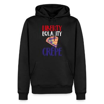 Cadeaux en crêpe pour les amateurs de crêpe - Sweat à capuche Premium bio Homme - noir - Devant - Nico (187cm)