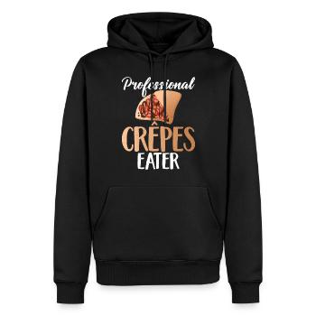 Cadeaux en crêpe pour les amateurs de crêpe - Sweat à capuche Premium bio Homme - noir - Devant - Nico (187cm)