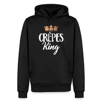 Cadeaux en crêpe pour les amateurs de crêpe - Sweat à capuche Premium bio Homme - noir - Devant - Nico (187cm)