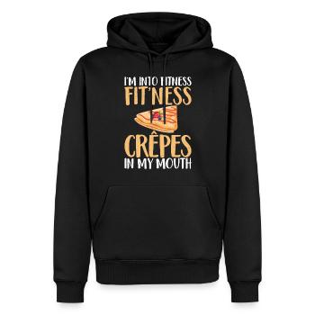 Cadeaux en crêpe pour les amateurs de crêpe - Sweat à capuche Premium bio Homme - noir - Devant - Nico (187cm)