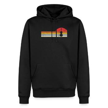Violon Musicien - Sweat à capuche Premium bio Homme - noir - Devant - Nico (187cm)