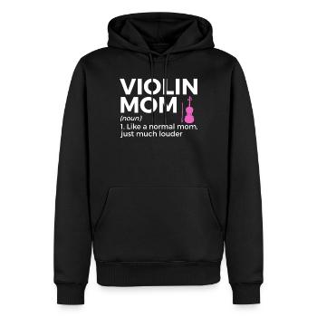 Violon Musicien - Sweat à capuche Premium bio Homme - noir - Devant - Nico (187cm)