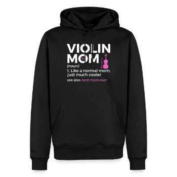 Violon Musicien - Sweat à capuche Premium bio Homme - noir - Devant - Nico (187cm)