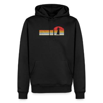 Violon Musicien - Sweat à capuche Premium bio Homme - noir - Devant - Nico (187cm)