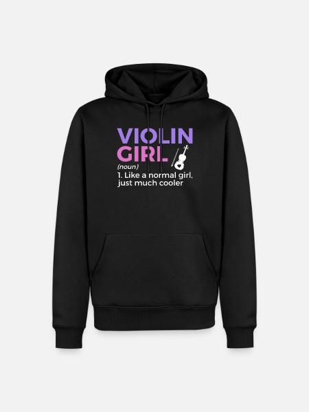 Violon Musicien - Sweat à capuche Premium bio Homme - noir