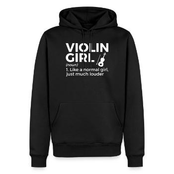 Violon Musicien - Sweat à capuche Premium bio Homme - noir - Devant - Nico (187cm)