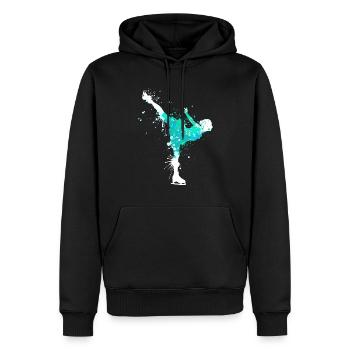 Splash Winter Sports Ice Dance Figure skating girl - Men’s Premium Organic Hoodie - black - Front - Nico (187cm)